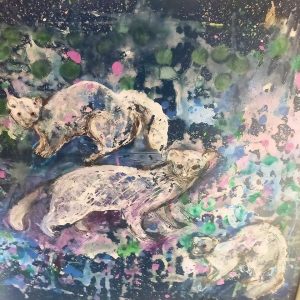 Anna Rozmuska - Kuny - Akryl 70x70cm - 2019