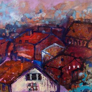 Anna Rozmuska - Dachy - Akryl - 2015