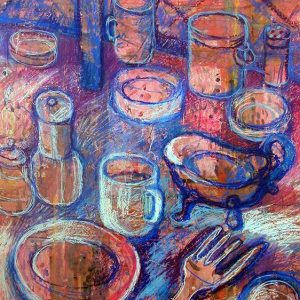 Anna Rozmuska - Śniadania - Pastel 70 x100 cm